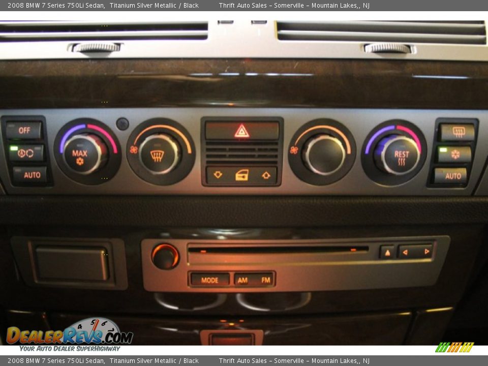 2008 BMW 7 Series 750Li Sedan Titanium Silver Metallic / Black Photo #24