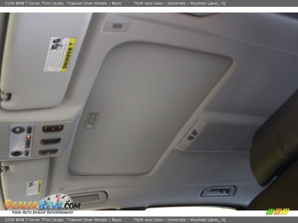 2008 BMW 7 Series 750Li Sedan Titanium Silver Metallic / Black Photo #28