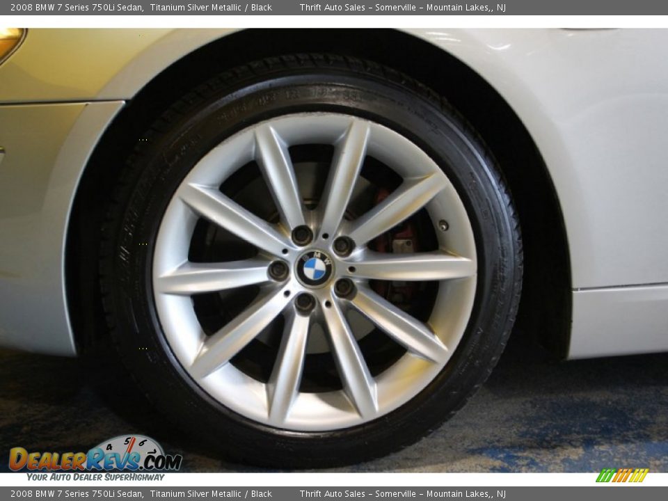 2008 BMW 7 Series 750Li Sedan Titanium Silver Metallic / Black Photo #31