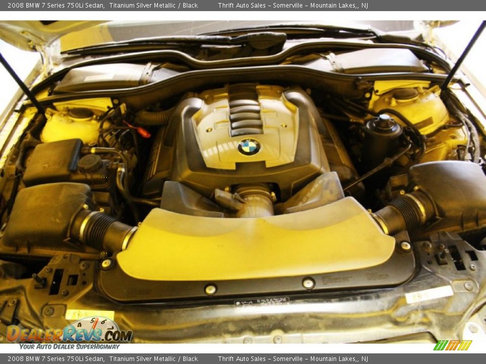 2008 BMW 7 Series 750Li Sedan Titanium Silver Metallic / Black Photo #32