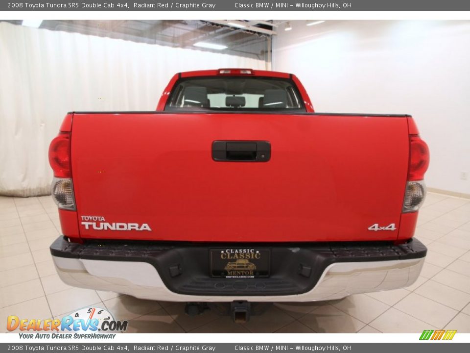 2008 Toyota Tundra SR5 Double Cab 4x4 Radiant Red / Graphite Gray Photo #15
