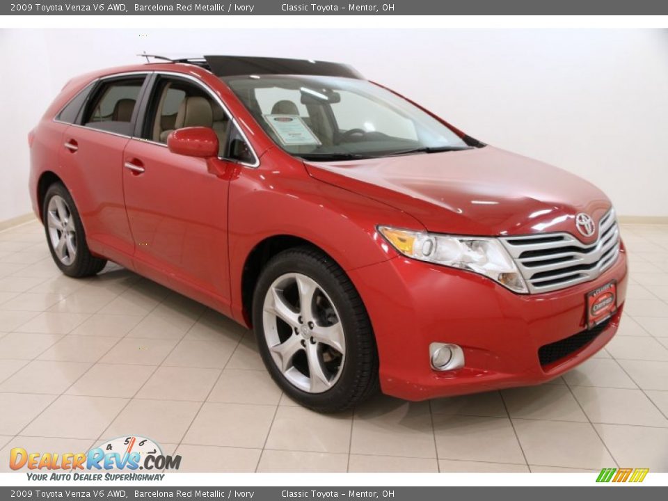 2009 Toyota Venza V6 AWD Barcelona Red Metallic / Ivory Photo #1