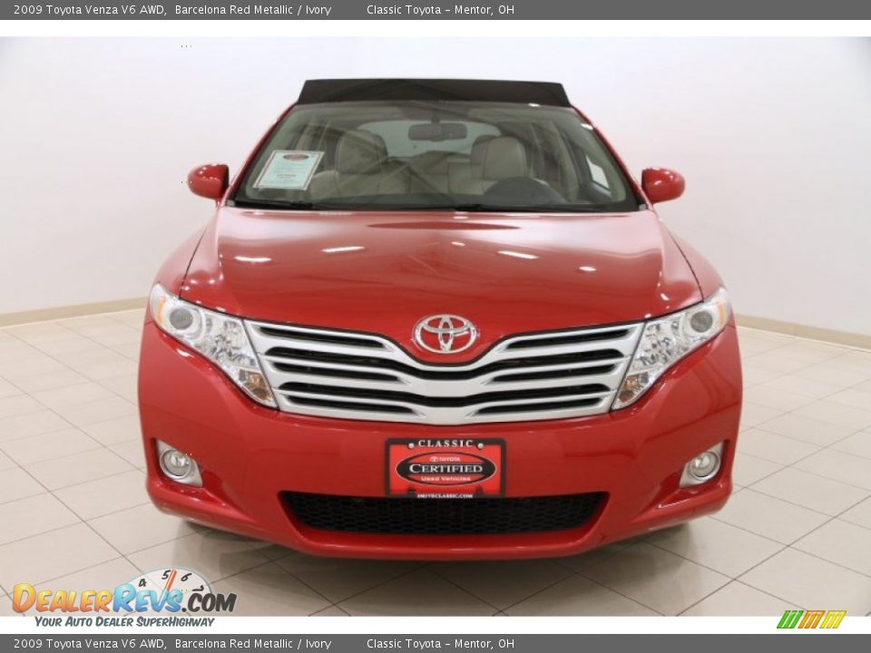 2009 Toyota Venza V6 AWD Barcelona Red Metallic / Ivory Photo #2