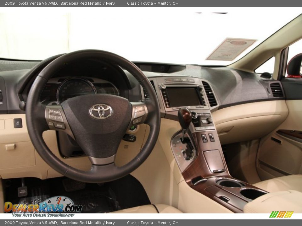 2009 Toyota Venza V6 AWD Barcelona Red Metallic / Ivory Photo #6
