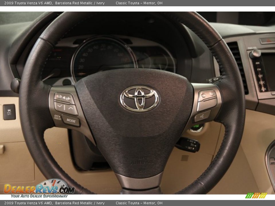 2009 Toyota Venza V6 AWD Barcelona Red Metallic / Ivory Photo #7