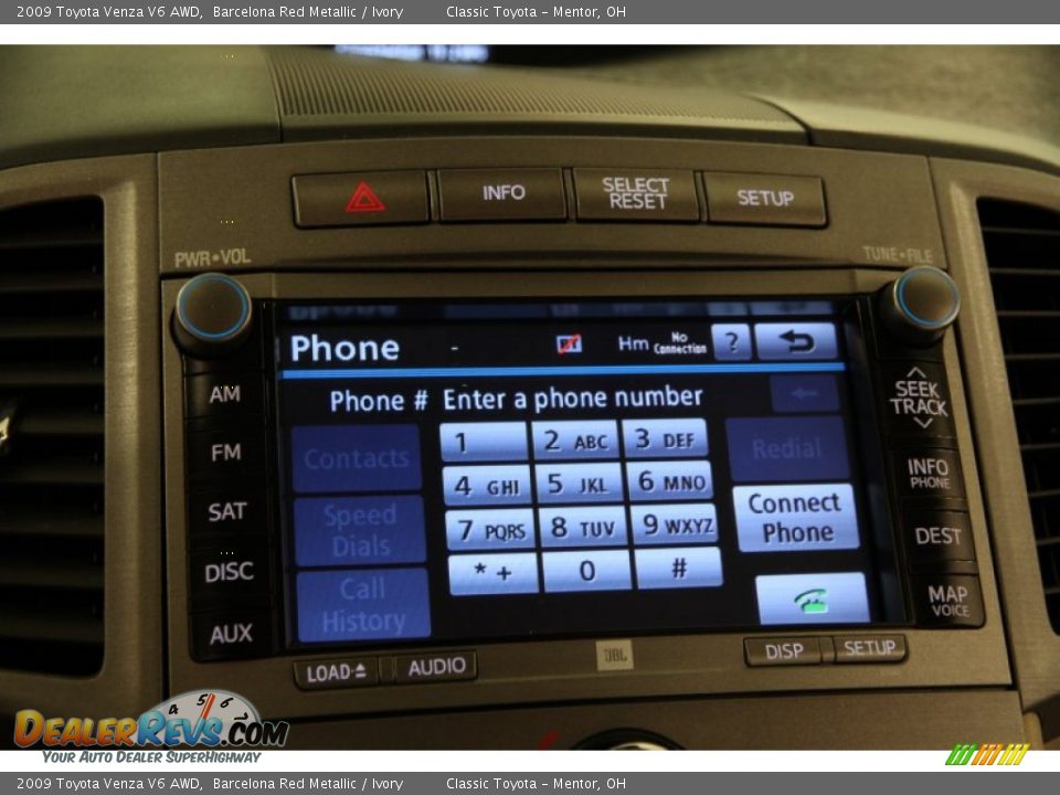 2009 Toyota Venza V6 AWD Barcelona Red Metallic / Ivory Photo #10