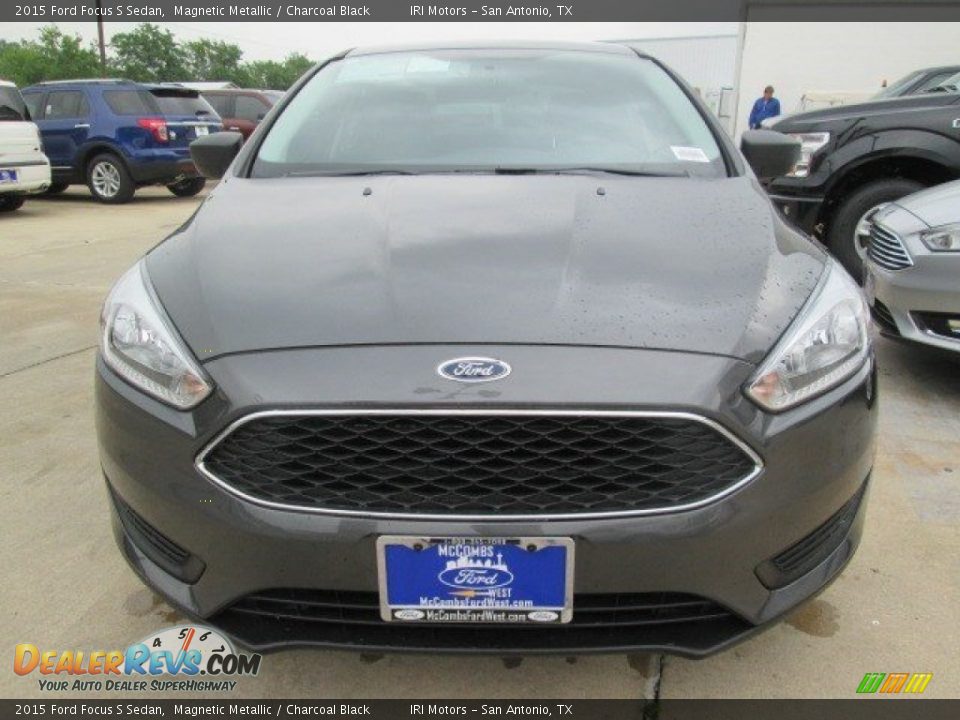 2015 Ford Focus S Sedan Magnetic Metallic / Charcoal Black Photo #7
