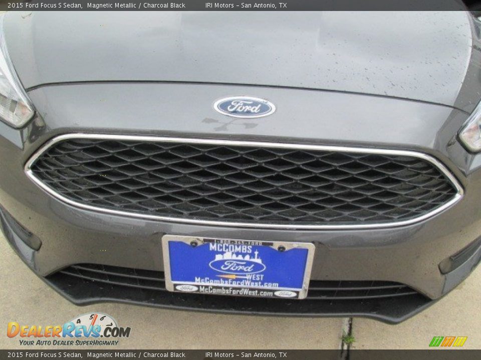 2015 Ford Focus S Sedan Magnetic Metallic / Charcoal Black Photo #8