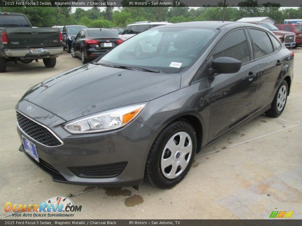 2015 Ford Focus S Sedan Magnetic Metallic / Charcoal Black Photo #9