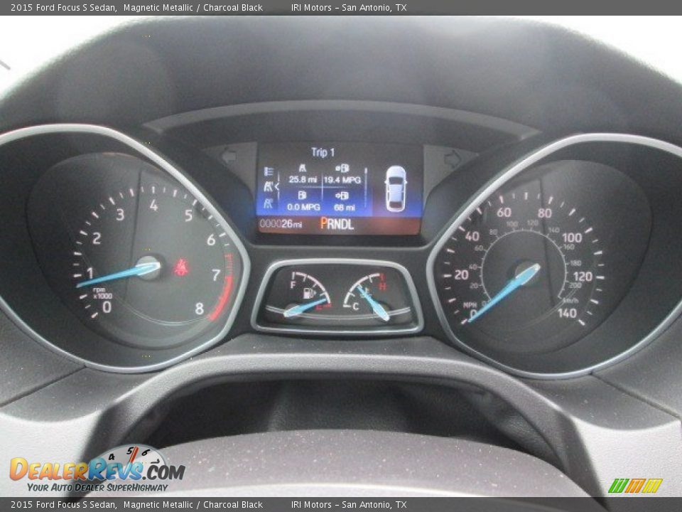2015 Ford Focus S Sedan Magnetic Metallic / Charcoal Black Photo #33
