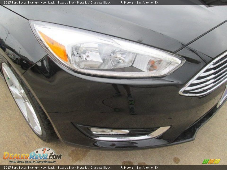 2015 Ford Focus Titanium Hatchback Tuxedo Black Metallic / Charcoal Black Photo #3