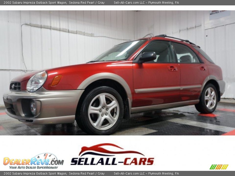 2002 Subaru Impreza Outback Sport Wagon Sedona Red Pearl / Gray Photo #1