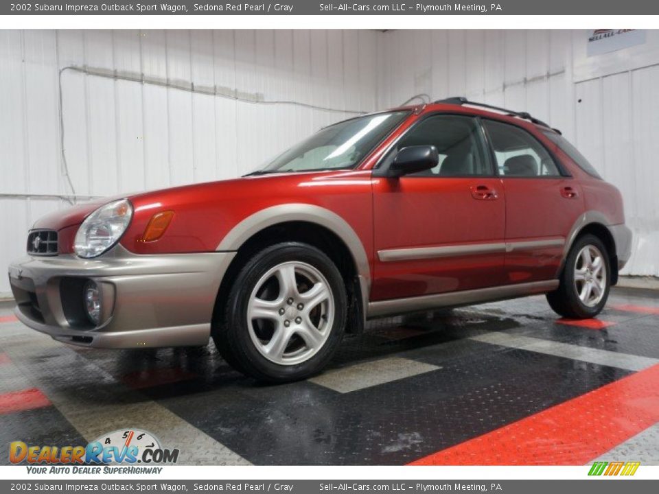2002 Subaru Impreza Outback Sport Wagon Sedona Red Pearl / Gray Photo #2
