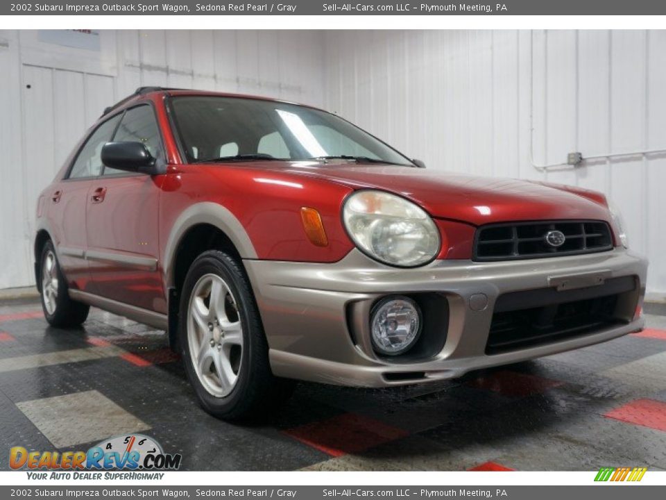 2002 Subaru Impreza Outback Sport Wagon Sedona Red Pearl / Gray Photo #5