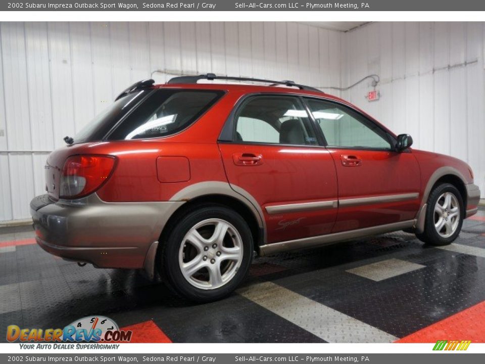 2002 Subaru Impreza Outback Sport Wagon Sedona Red Pearl / Gray Photo #7