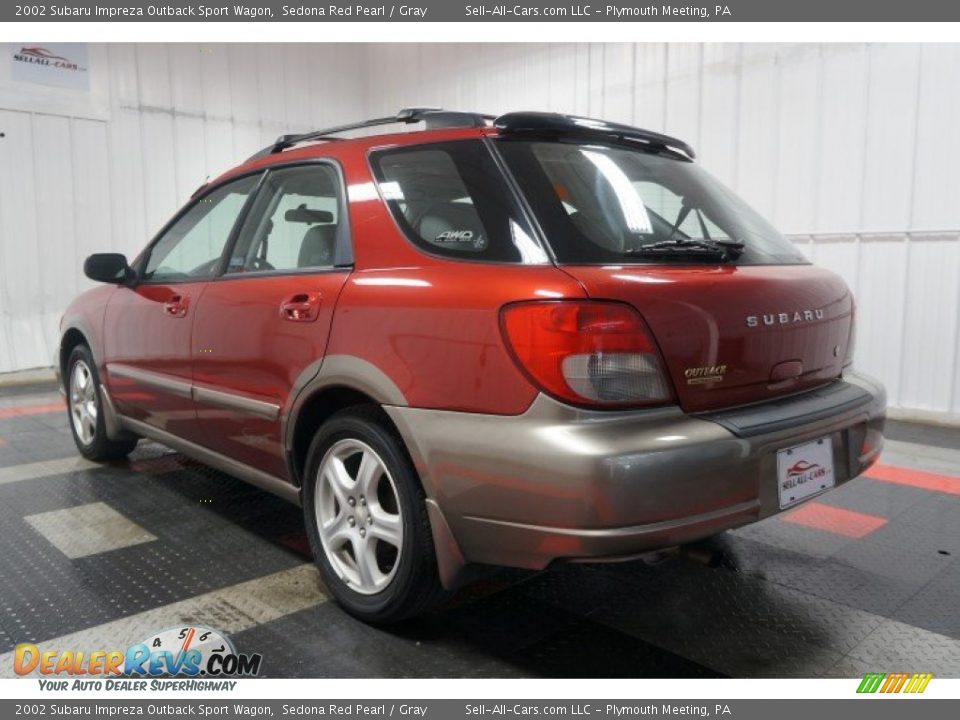 2002 Subaru Impreza Outback Sport Wagon Sedona Red Pearl / Gray Photo #10