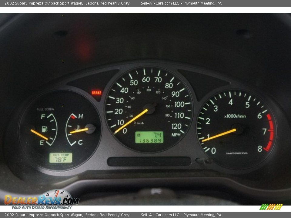 2002 Subaru Impreza Outback Sport Wagon Sedona Red Pearl / Gray Photo #27