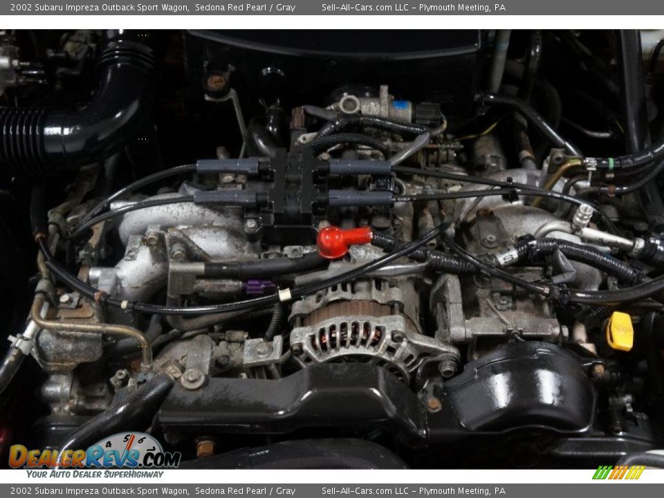 2002 Subaru Impreza Outback Sport Wagon Sedona Red Pearl / Gray Photo #35