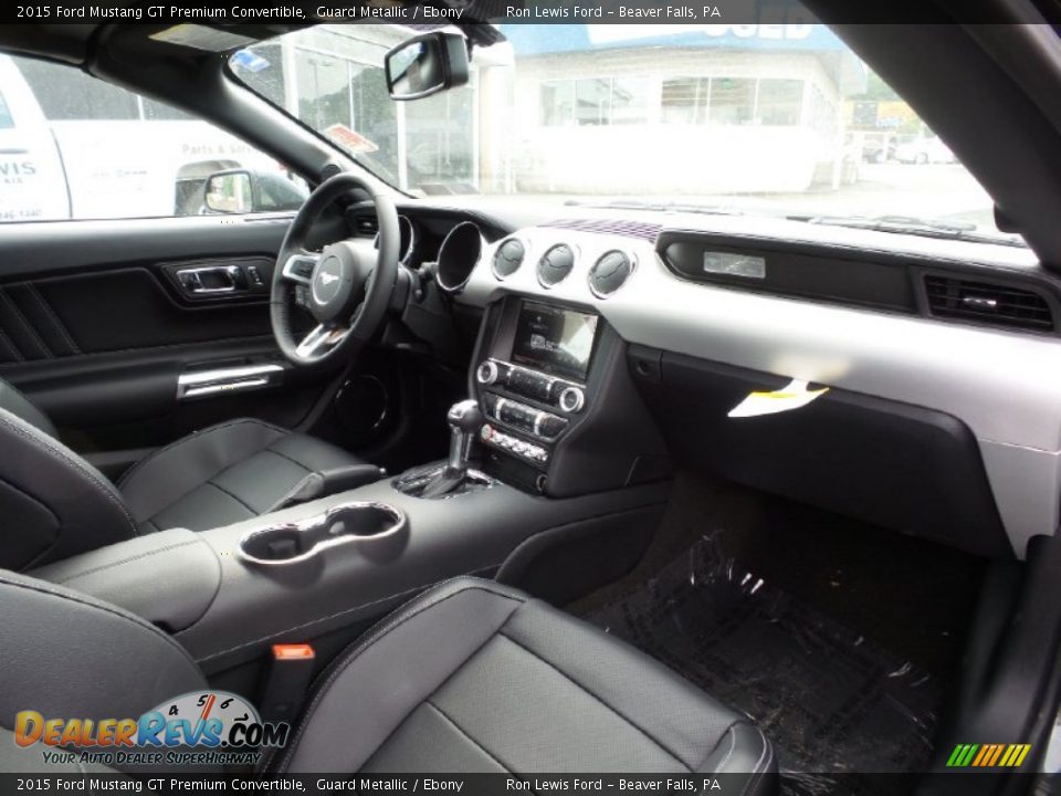 Ebony Interior - 2015 Ford Mustang GT Premium Convertible Photo #2