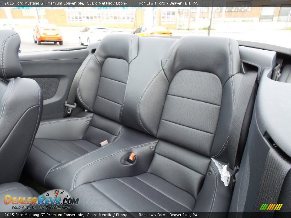 Rear Seat of 2015 Ford Mustang GT Premium Convertible Photo #12