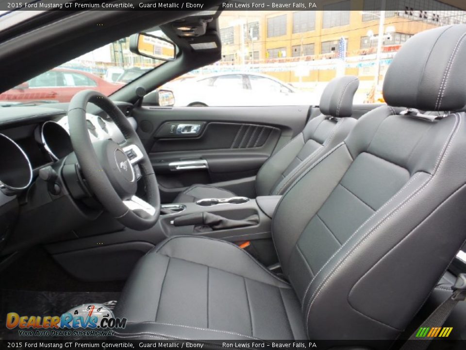 Front Seat of 2015 Ford Mustang GT Premium Convertible Photo #13