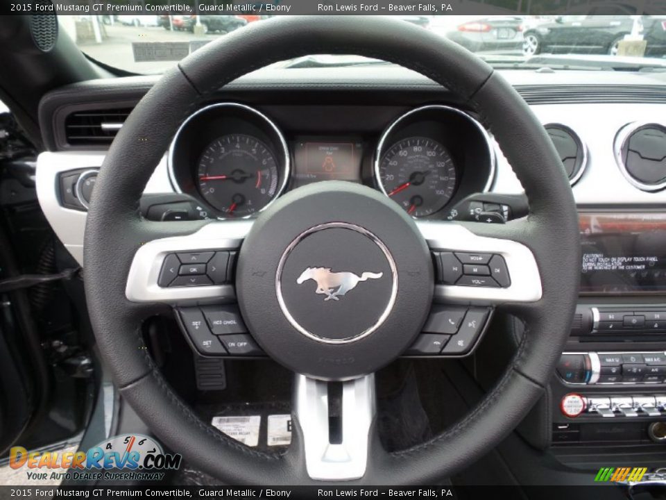 2015 Ford Mustang GT Premium Convertible Steering Wheel Photo #15