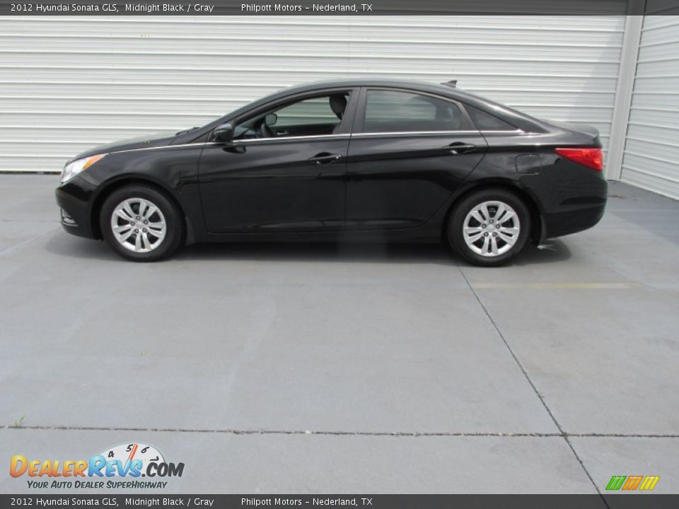 2012 Hyundai Sonata GLS Midnight Black / Gray Photo #3