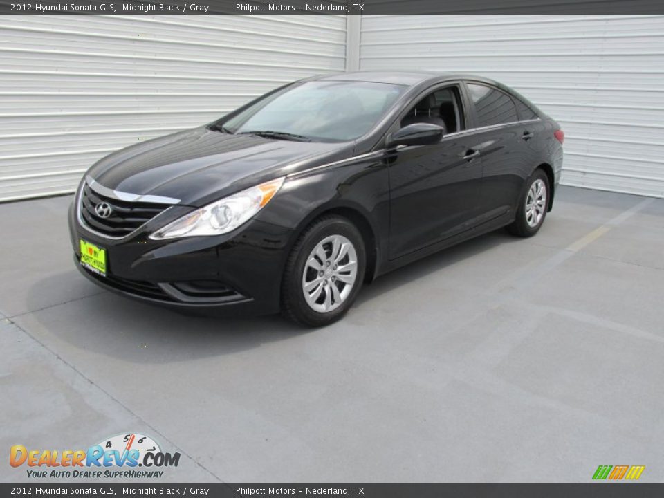 2012 Hyundai Sonata GLS Midnight Black / Gray Photo #4