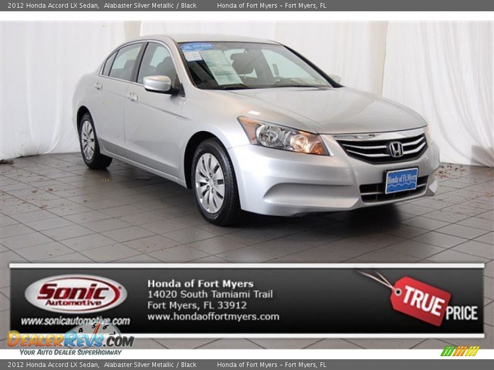 2012 Honda Accord LX Sedan Alabaster Silver Metallic / Black Photo #1