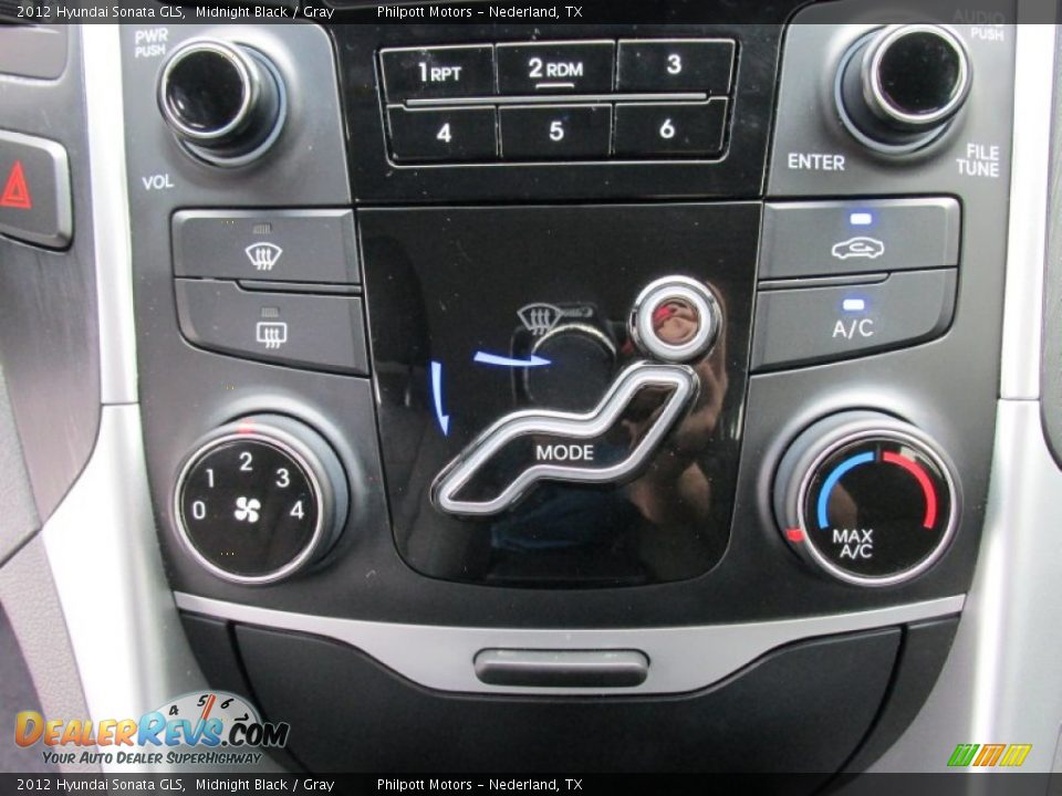 2012 Hyundai Sonata GLS Midnight Black / Gray Photo #36