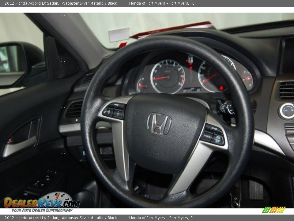 2012 Honda Accord LX Sedan Alabaster Silver Metallic / Black Photo #25