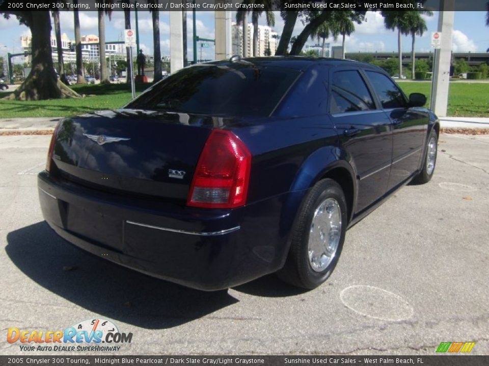 2005 Chrysler 300 Touring Midnight Blue Pearlcoat / Dark Slate Gray/Light Graystone Photo #5