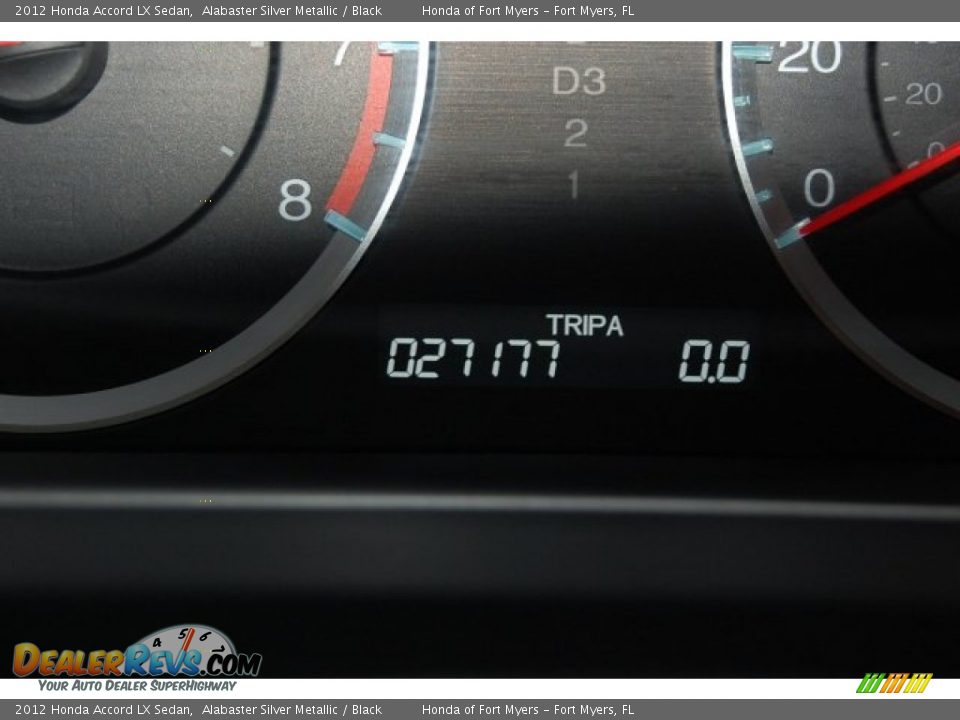 2012 Honda Accord LX Sedan Alabaster Silver Metallic / Black Photo #33