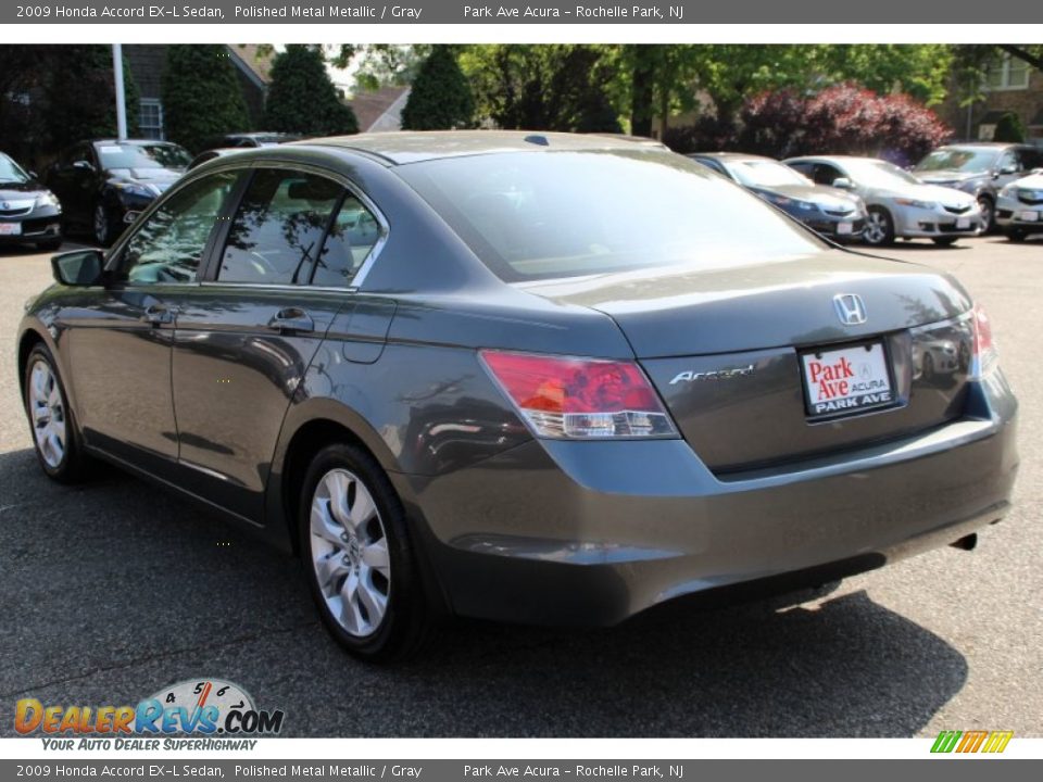 2009 Honda Accord EX-L Sedan Polished Metal Metallic / Gray Photo #5