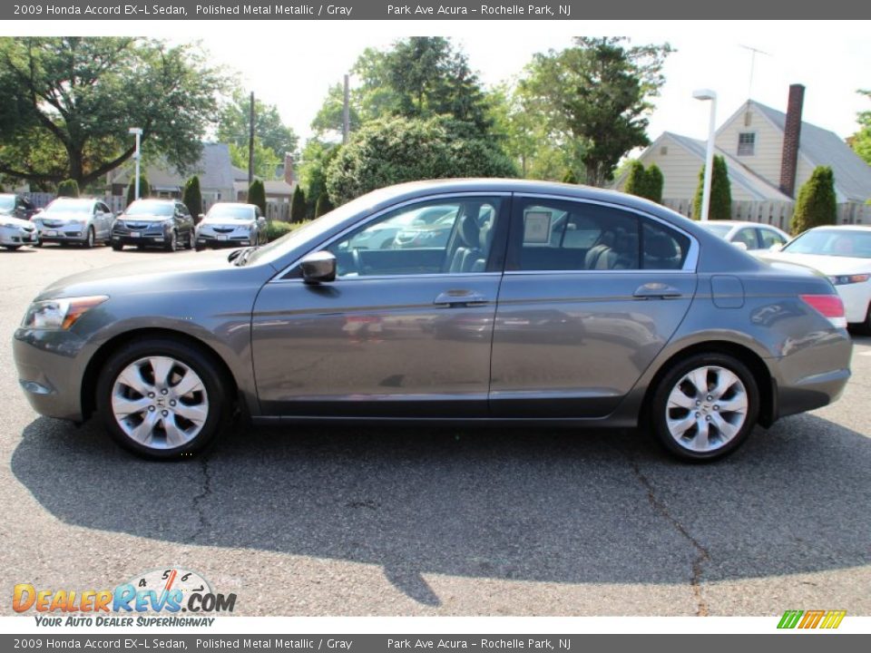 2009 Honda Accord EX-L Sedan Polished Metal Metallic / Gray Photo #6
