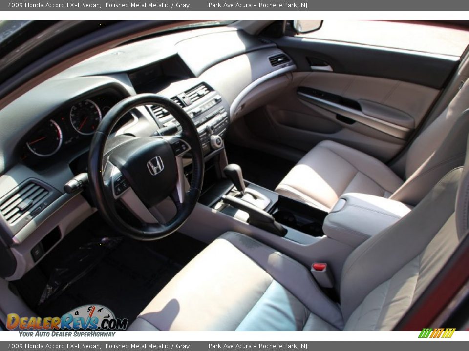 2009 Honda Accord EX-L Sedan Polished Metal Metallic / Gray Photo #11