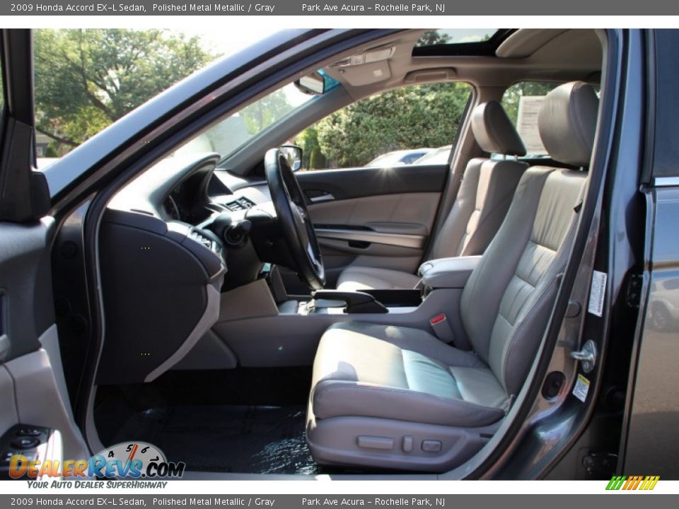 2009 Honda Accord EX-L Sedan Polished Metal Metallic / Gray Photo #12