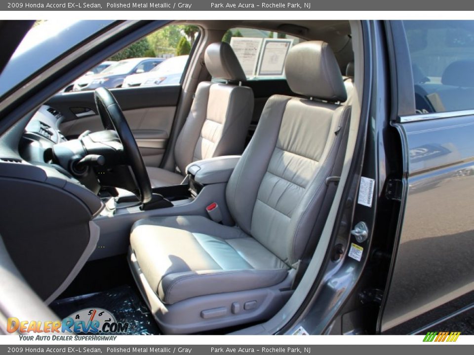 2009 Honda Accord EX-L Sedan Polished Metal Metallic / Gray Photo #13