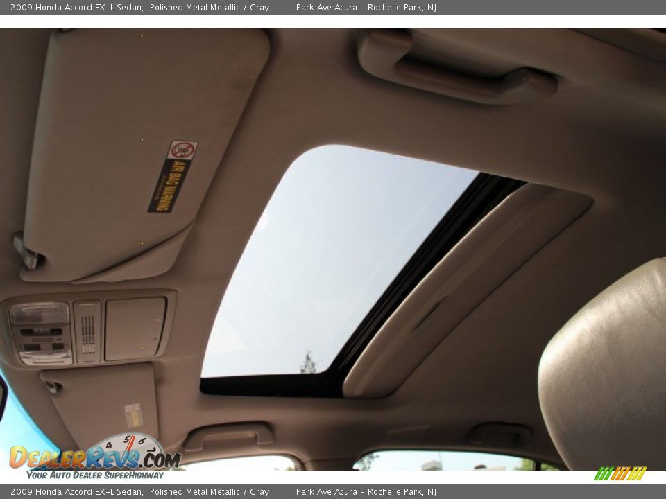 2009 Honda Accord EX-L Sedan Polished Metal Metallic / Gray Photo #14