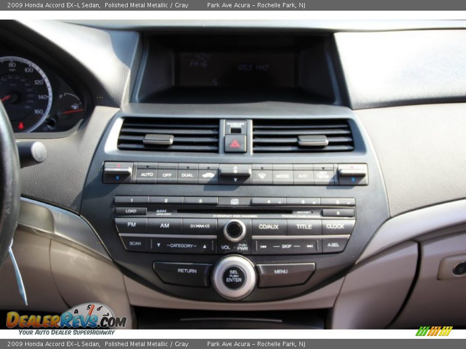 2009 Honda Accord EX-L Sedan Polished Metal Metallic / Gray Photo #16