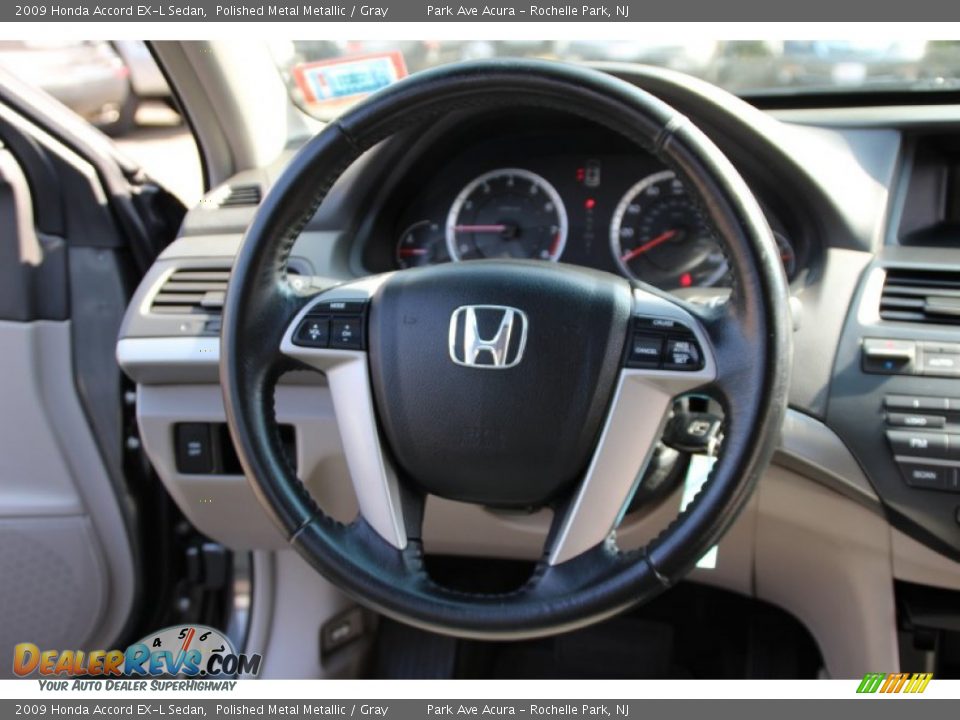 2009 Honda Accord EX-L Sedan Polished Metal Metallic / Gray Photo #18