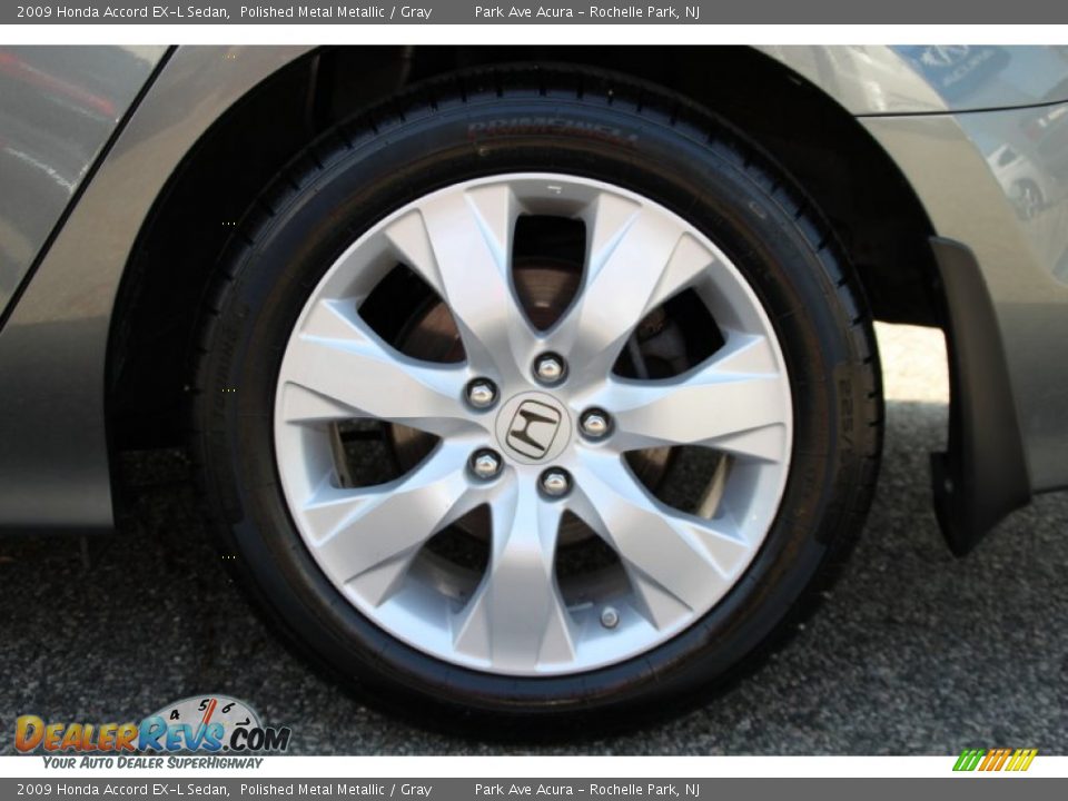 2009 Honda Accord EX-L Sedan Polished Metal Metallic / Gray Photo #32