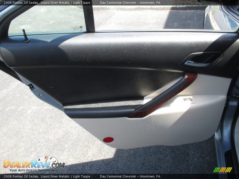 2008 Pontiac G6 Sedan Liquid Silver Metallic / Light Taupe Photo #22