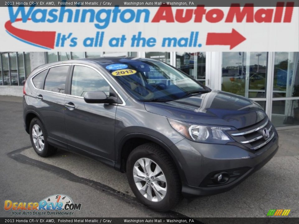 2013 Honda CR-V EX AWD Polished Metal Metallic / Gray Photo #1
