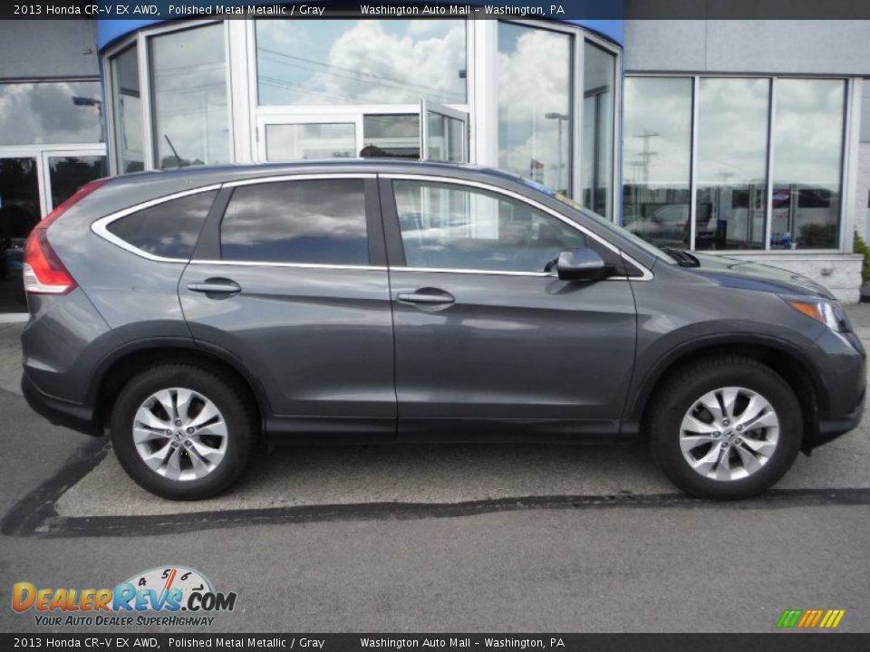 2013 Honda CR-V EX AWD Polished Metal Metallic / Gray Photo #2
