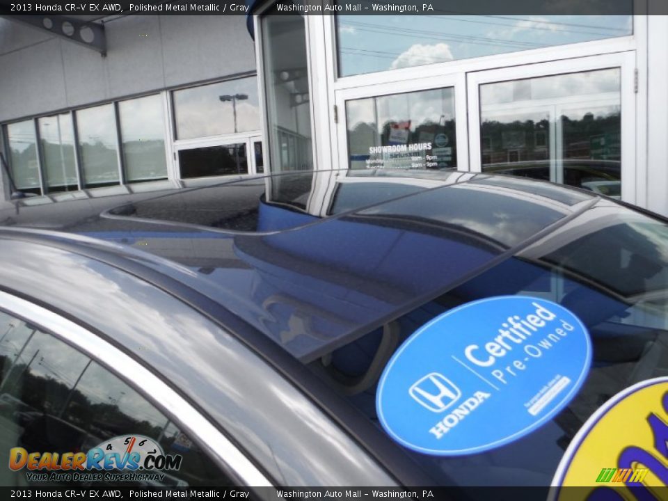 2013 Honda CR-V EX AWD Polished Metal Metallic / Gray Photo #4