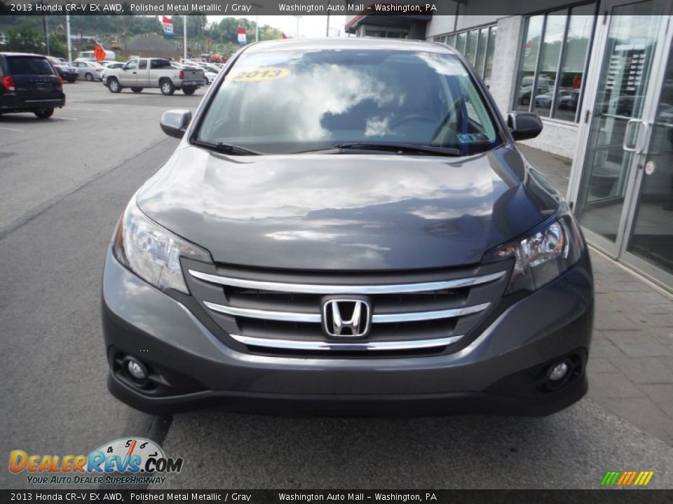 2013 Honda CR-V EX AWD Polished Metal Metallic / Gray Photo #5