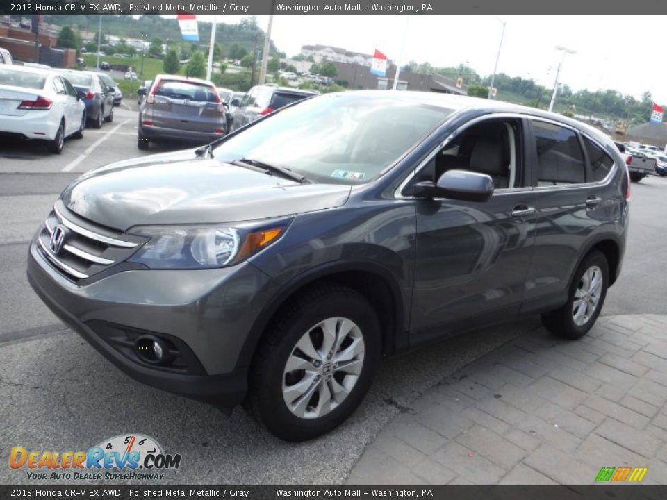 2013 Honda CR-V EX AWD Polished Metal Metallic / Gray Photo #6