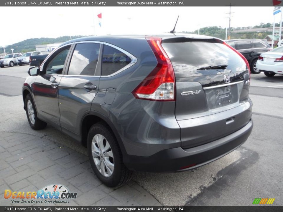2013 Honda CR-V EX AWD Polished Metal Metallic / Gray Photo #7