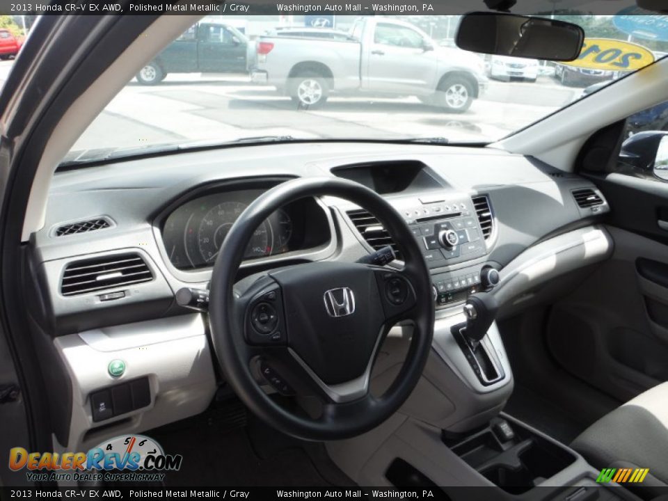 2013 Honda CR-V EX AWD Polished Metal Metallic / Gray Photo #12